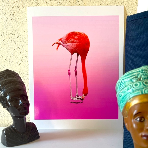 “Pink Majesty” Flamingo |Original Photography/Digital Design 11X14 Poster board - Picture 1 of 5